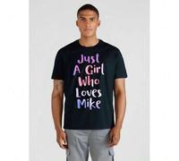 Shein Women's Casual Cotton T-Shirt - "Just a Girl Who Loves Mike" Graphic , Perfect Gift for Her - Fun and Comfy Regular Fit Tee For Adult, Men, Women, Tee