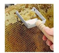 Shein Wooden Handle Uncapping Honey Fork Honeycomb Honey Scraper Bee Hive Opening Scraping Knife Apiculture Beekeeper Beekeeping Tool