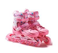 Shein Xiaoyao Knight Estilo Deportivo 1 Set Patines en Línea Coloridos de PU Cómodos con Envoltura Completa y Línea Recta para Jóvenes & Adultos, Juego de P