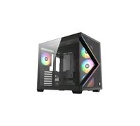 Shein XYZ QUBEX, TORRE GAMING,DUAL CHAMBER, 4x VENTILADORES, A-RGB, MESH DUAL ,BTF, TYPO C, ATX, NEGRA