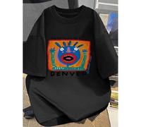 Shein YOU'RE MAKIN ME CRAZY Monster Graphic T-Shirt for Men & Women - 100% Cotton 220gsm Heavyweight Casual Streetwear Tee with Vibrant Print, Round Nec