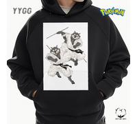 Shein YYGG X Pokémon | 1 camiseta gráfica creativa, manga corta, adecuada para todas las estaciones. Anime Wolves, diseño creativo único, estilo artístico,