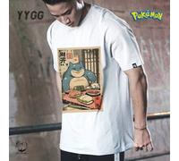 Shein YYGG X Pokémon | 1 camiseta gráfica creativa, manga corta, adecuada para todas las estaciones, diseño creativo único inspirado en el anime, estilo art
