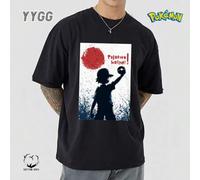 Shein YYGG X Pokémon | 1 camiseta gráfica creativa, manga corta, adecuada para todas las estaciones, diseño creativo único inspirado en el anime, estilo art