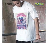 Shein YYGG X Pokémon | 1 camiseta gráfica creativa, manga corta, adecuada para todas las estaciones, dulces pesadillas, diseño creativo único, estilo artíst