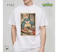 Shein YYGG X Pokémon | 1 camiseta gráfica creativa, manga corta, adecuada para todas las estaciones, estilo anime, diseño creativo único, estilo artístico,