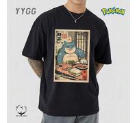 Shein YYGG X Pokémon | 1 camiseta gráfica creativa, manga corta, adecuada para todas las estaciones, estilo anime, diseño creativo único, estilo artístico,
