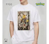 Shein YYGG X Pokémon | Camiseta gráfica creativa de manga corta, ideal para todas las estaciones. Pikachu del anime, diseño creativo único, estilo artístico