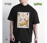 Shein YYGG X Pokémon | Camiseta gráfica creativa de manga corta, ideal para todas las estaciones. Pikachu del anime, diseño creativo único, estilo artístico