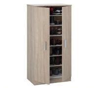 Shein Zapatero Basic Armario Zapatero Entrada Casa con 7 Estantes Puerta Zapatos Cierre 2 Puertas Textura Madera Armario Ayuda Mueble Multiusos Tamaño ✅ En