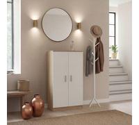 Shein Zapatero de 2 puertas 55x108 cm Liam, mueble auxiliar para organizar calzado en recibidor, dormitorio o pasillo, diseño compacto que optimiza el espac