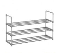 Shein Zapatero de 3 Niveles, Estantería de Zapatos, Estantería de Metal, para 12 a 15 Pares de Zapatos, Estante Apilable, para Pasillo, Salón, Dormitorio, 3