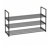 Shein Zapatero de 3 Niveles, Estantería de Zapatos, Estantería de Metal, para 12 a 15 Pares de Zapatos, Estante Apilable, para Pasillo, Salón, Dormitorio, 3