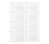 Shein Zapatero, Modular Zapatero, 8 Compartimentos, Compartimento 30 x 40 x 30 cm, Zapatos Entrada Recibidor para 32 Pares, para Pasillo, Dormitorio y Entra