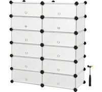 Shein Zapatero Modular, Zapatero Cubos, EstanterÍa Modular para Bricolaje de 12 Ranuras, 83 x 31 x 105 cm por cada Ranura, Armario de Alambre Metálico, Col