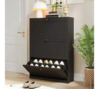 Shein Zapatero VOWNER con 3 cajones abatibles, zapatero independiente con balda regulable y dispositivo antivuelco, zapatero para zona de entrada, pasillo,