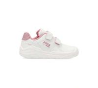 Shein Zapatilla colegial confort niña Ginkana, Deportivas plano para niños, Sneakers cierre tira adherente - Modelo Ginkana Jr 2529 WGINW - Blanco, Negro, M