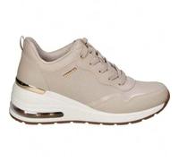 Shein Zapatilla con Cuña Skechers Million Air-Hotter para Mujer - Zapatilla de Cuña en Color Taupe - Zapatilla con Cierre de Cordones - Cuña Media - Cómodas