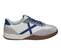 Shein Zapatilla Munich Orgix 01 para Hombre - Deportiva en Color Blanco con Detalles en Beige y Azul - Sneaker con Cordones - Estilo Casual - Versátiles - C