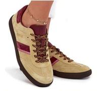 Shein Zapatillas bajas de ante para mujer Big Star SS274680 HI-POLY SYSTEM de cuero natural transpirable, color verde gris