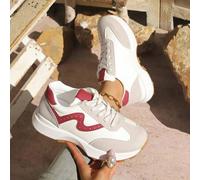 Shein Zapatillas cómodas y gruesas para mujer, zapatos casuales versátiles con plataforma, zapatillas con elevador para uso al aire libre, primavera y otoño