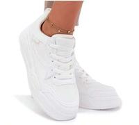 Shein Zapatillas con plataforma para mujer Big Star SS274589 HI-POLY SYSTEM de cuero sintético negro, transpirables y con amortiguación, color negro y blanc