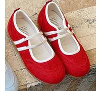 Shein Zapatillas de ballet planas plateadas para mujer en primavera y verano, nuevas zapatillas casuales con suela suave.