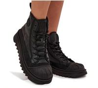 Shein Zapatillas de deporte de caña alta y cálidas para mujer Big Star OO274A356 Beige Beige Negro
