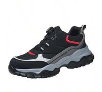 Shein Zapatillas de entrenamiento de para hombres, zapatos de trabajo con puntera de acero, cómodos y anti-perforación, resistentes al desgaste, transpirabl