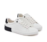 Shein Zapatillas de hombre de piel sintética Big Star OO174018 con cordones, cómodas para uso diario, en blanco y negro