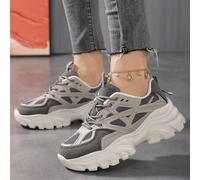 Shein Zapatillas de otoño 2025 para mujer, botas altas de plataforma gruesa con talón impermeable y suéter, diseño casual y minimalista para otoño/invierno