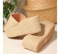 Shein Zapatillas de plataforma y suela de yute para Mujer, perfectas para caminar con Elegancia en esos días soleados, y con un Diseño que combina lo natura