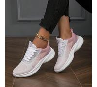Shein Zapatillas de running casuales de mujer para otoño/invierno, con cordones, antideslizantes, transpirables, cómodas, con amortiguación de impactos, apt