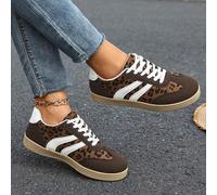 Shein Zapatillas deportivas casuales con estampado de leopardo y parches, zapatos deportivos de moda para adolescentes, nueva llegada 2026