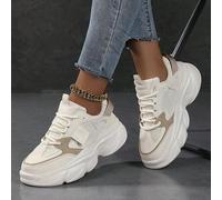 Shein Zapatillas deportivas de plataforma con cordones y puntera redonda, de suela suave, para mujer. Diseño ligero, cómodo y transpirable. Estilo colegial