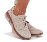 Shein Zapatillas elegantes y cómodas de mujer con perforaciones de la marca Sergio Leone, hechas de cuero natural, perfectas para estilos casuales de uso di