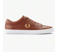 Shein ✅ Zapatillas Fred Perry Baseline WHITE (B7311): Elegancia clásica en, ribete de dos rayas, bordado Laurel Wreath, entrega rápida en 24/48h (Península)