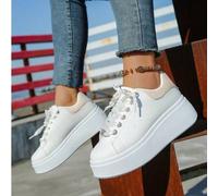 Shein Zapatillas informales con suela gruesa de unicolor, estilo colegial para primavera y verano, con plataforma