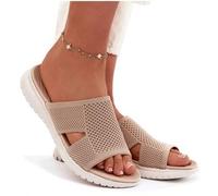 Shein Zapatillas ligeras y cómodas de mujer Sergio Leone KL064 de tela transpirable para días cálidos en beige