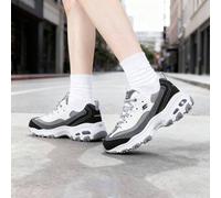 Shein Zapatos casuales de mujer D'LITES 1.0 Zapatos casuales retro, zapatillas deportivas de plataforma con parches de pana, zapatillas deportivas con cordo