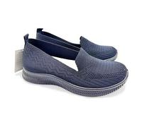 Shein Zapatos casuales ligeros y transpirables para mujer, tenis slip-on de malla blanca, versátiles y cómodos con suela antideslizante, estilo colegial par