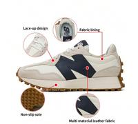 Shein Zapatos casuales para mujer serie 327, ligeros y duraderos. Zapatillas deportivas retro con logotipo grande WS327KB-B