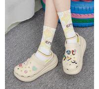 Shein Zapatos Crocs para hombre y mujer, zapatos con agujeros abullonados, novedad de 2025, zapatos de playa de suela gruesa a la moda para actividades al a