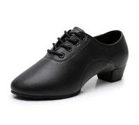 Shein Zapatos de baile latino modernos para hombres, zapatos de baile de salón, zapatos de práctica interior, zapatos negros para maestros