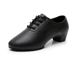 Shein Zapatos de baile latino modernos para hombres, zapatos de baile de salón, zapatos de práctica interior, zapatos negros para maestros