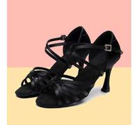 Shein Zapatos de baile latino para mujer de alta calidad, satén, zapatos profesionales para baile de salón, bodas, fiestas, jazz, rumba, tango, salsa, a jue
