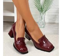 Shein Zapatos de estilo retro francés tipo Mary Jane, nuevos tacones altos de primavera para mujer, zapatos de cuero de moda coreana de talla grande, bombas