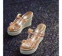 Shein Zapatos de galleta con suela gruesa y tacón alto con punta puntiaguda impermeables
