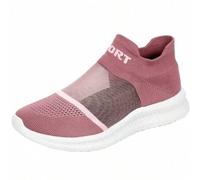 Shein Zapatos de malla tipo calcetín para mujer de talla grande para el verano, transpirables, ligeros y antideslizantes. Calzado casual con parte superior