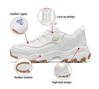 Shein Zapatos de mujer Serie D'LITES, zapatos deportivos de moda con cordones, zapatos casuales retro, zapatos de panda 149807-WHT